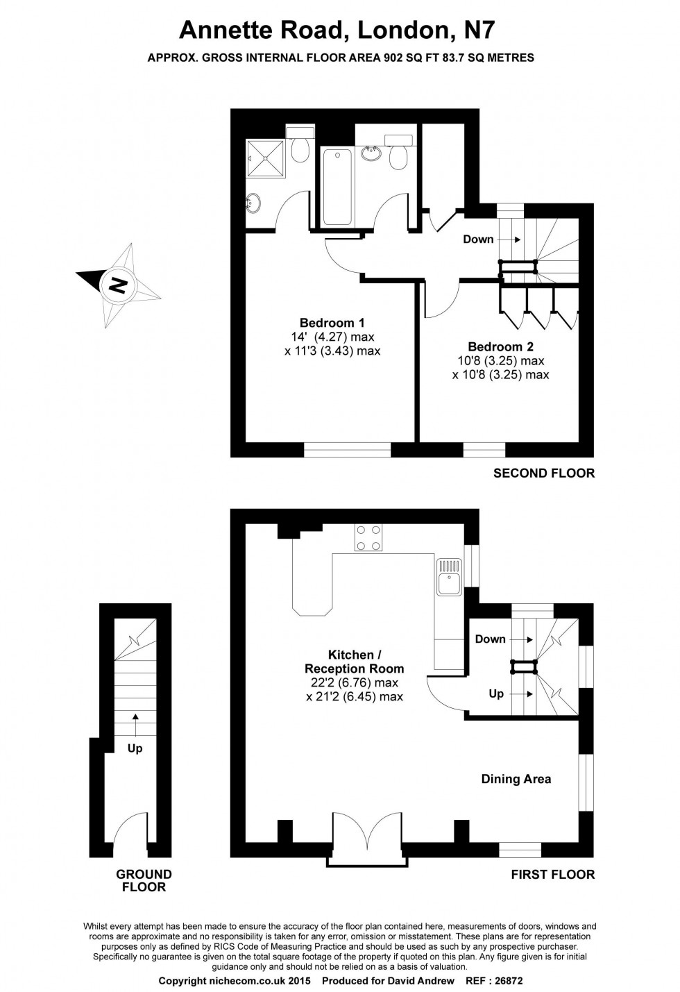 Floorplan for Annette Road, London, N7