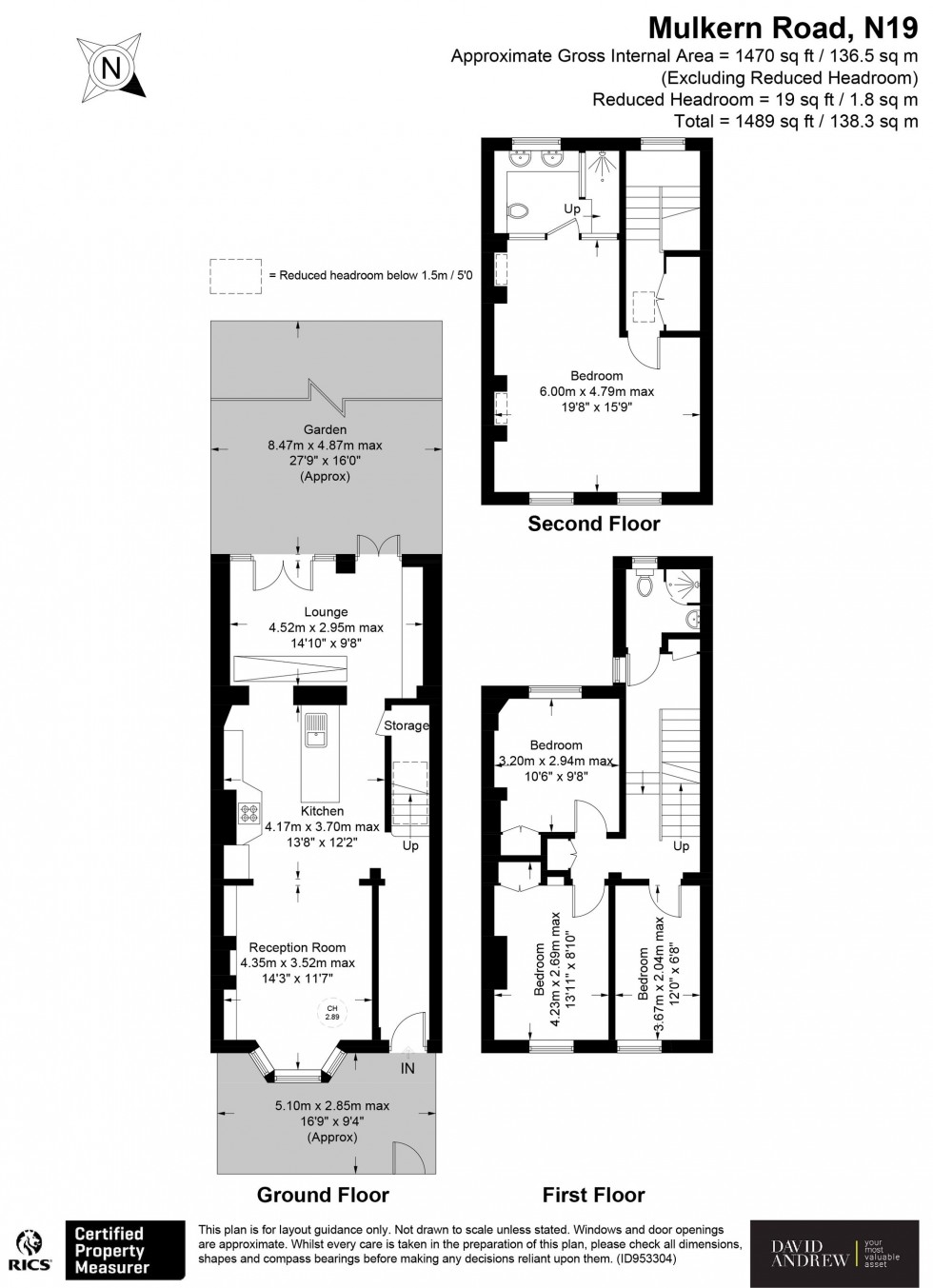 Floorplan for Mulkern Road, London, N19