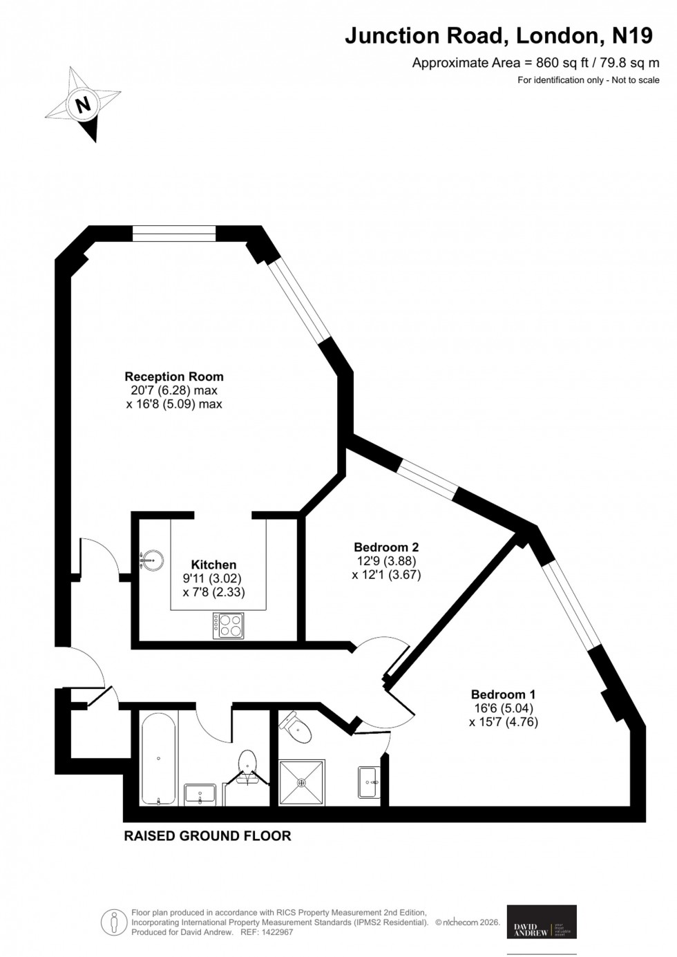 Floorplan for Junction Road, St. Christophers Court, N19