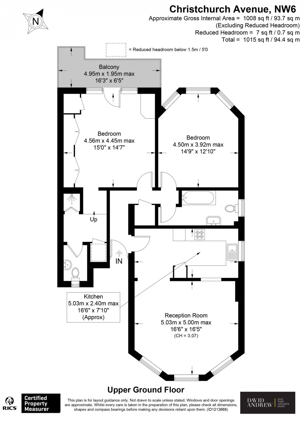 Floorplan for Christchurch Avenue, London, NW6
