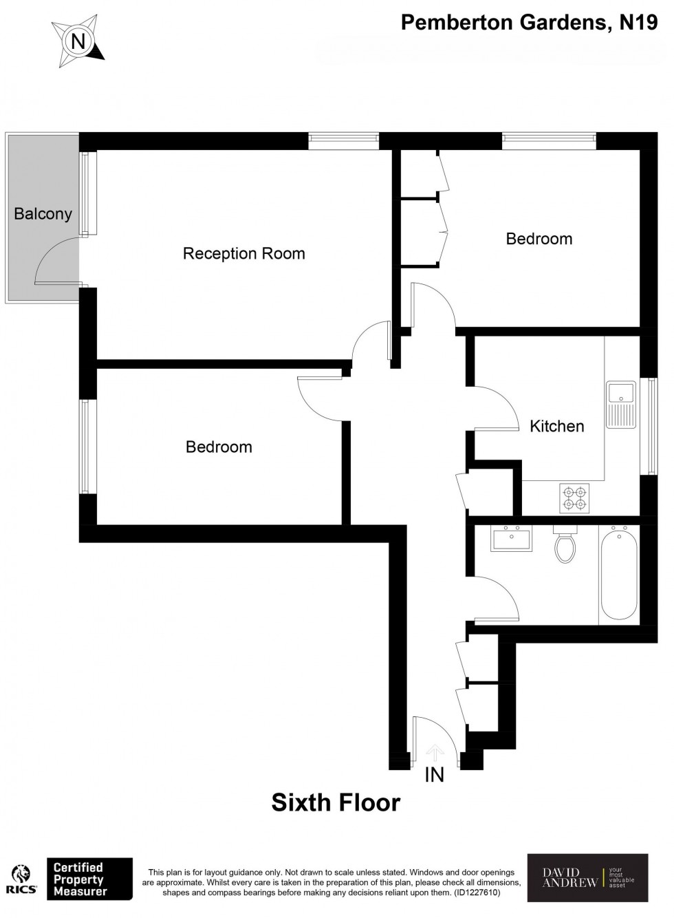 Floorplan for Pemberton Gardens, London, N19