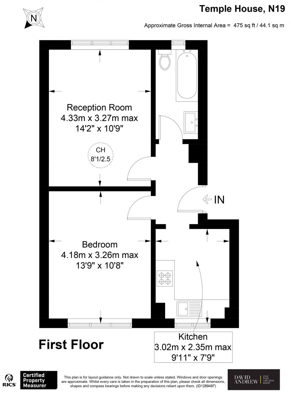 Floorplan for Ward Road, Temple House Ward Road, N19