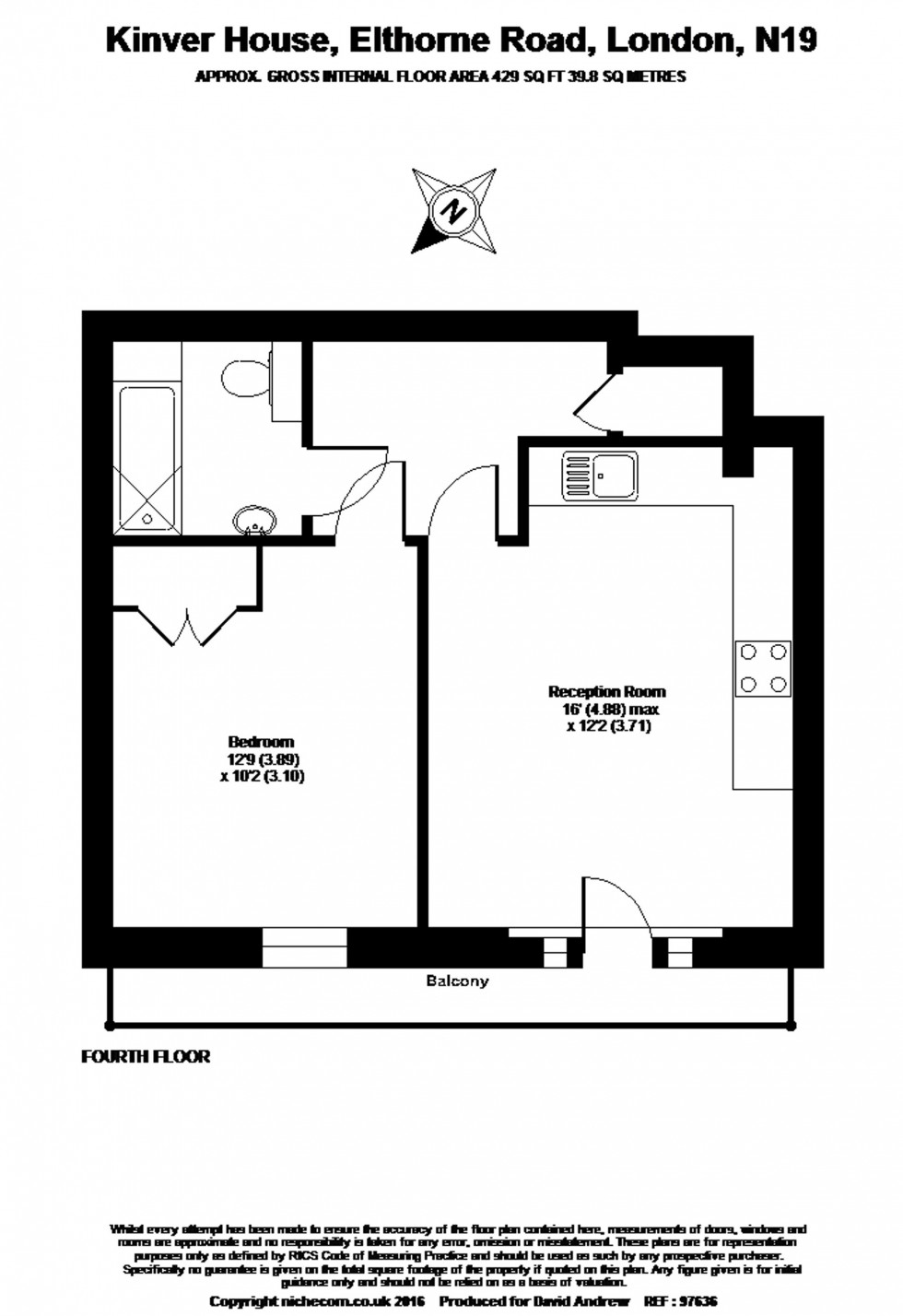 Floorplan for Elthorne Road, Kinver House, N19