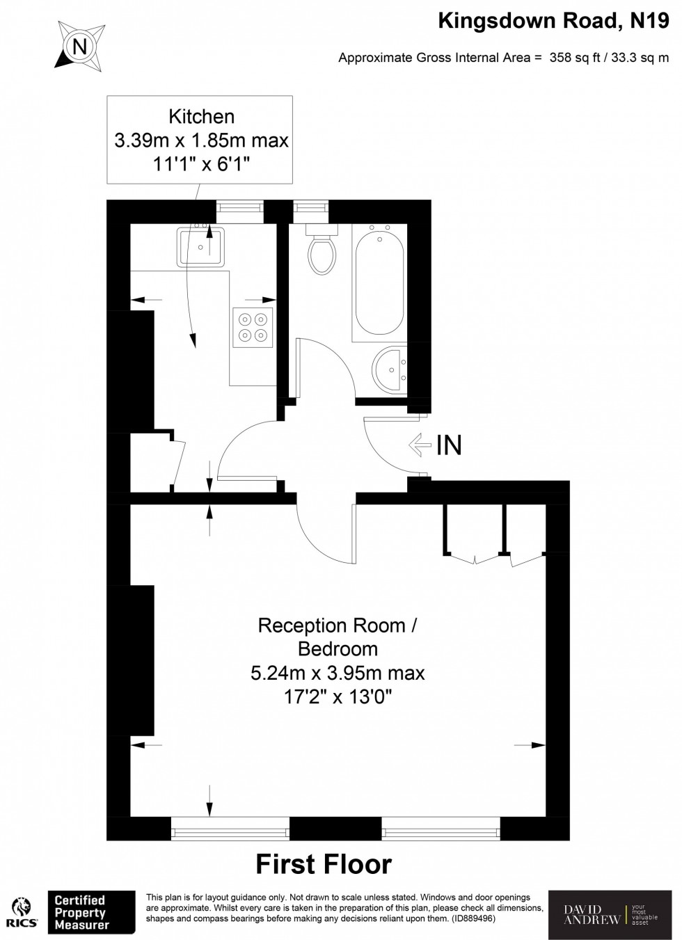 Floorplan for Kingsdown Road, London, N19