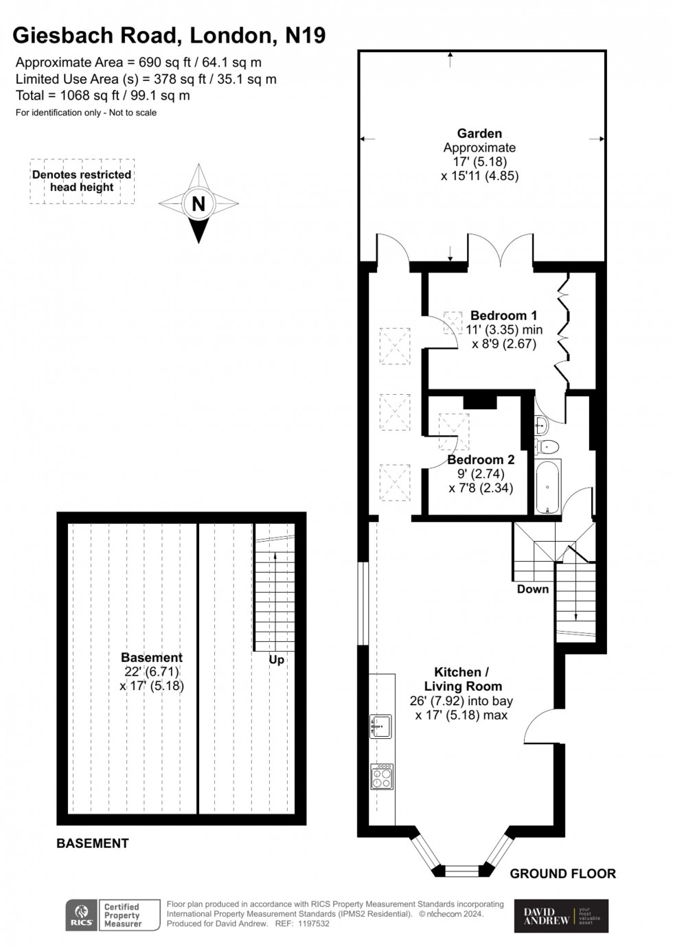 Floorplan for Giesbach Road, London, N19