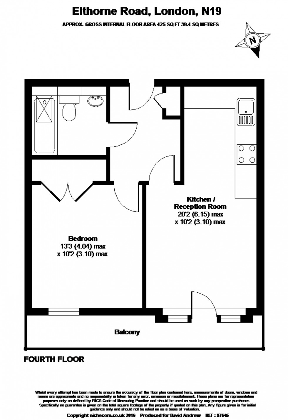 Floorplan for Elthorne Road, Kinver House, N19