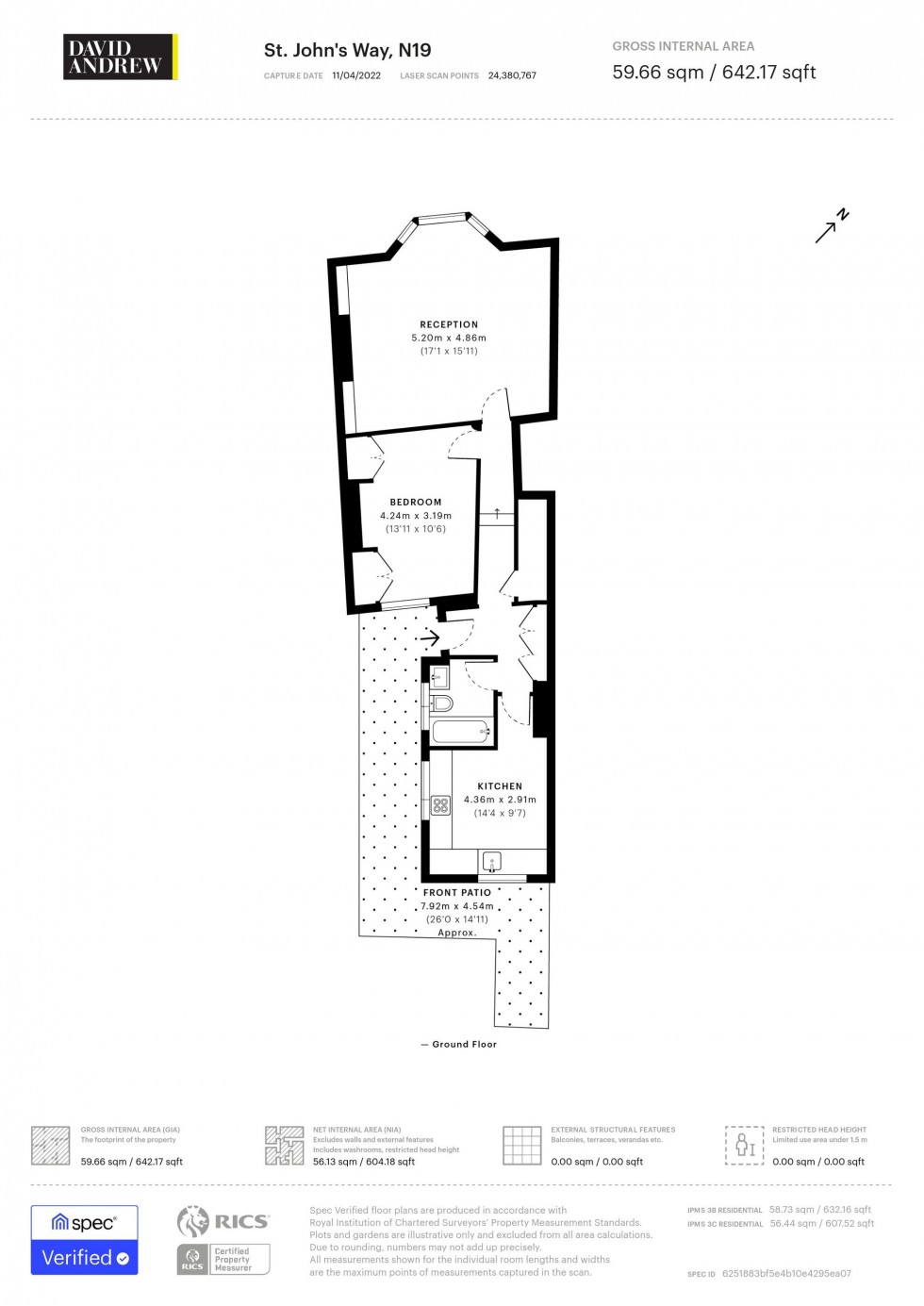 Floorplan for St. John's Way, London, N19