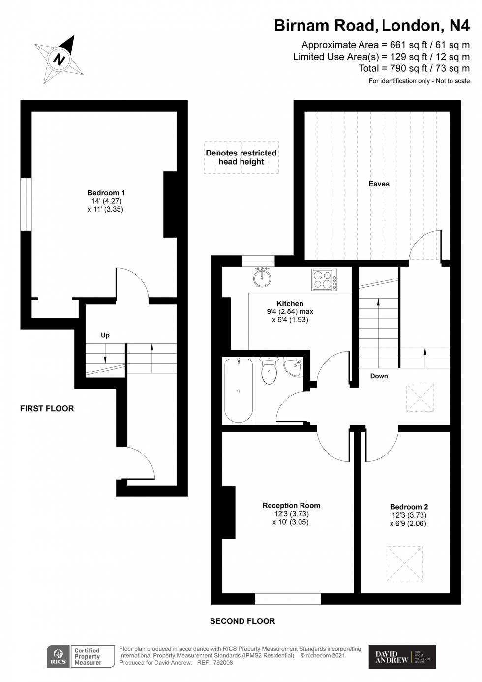 Floorplan for Birnam Road, London, N4