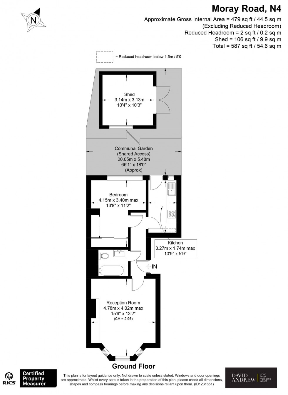 Floorplan for Moray Road, London, N4
