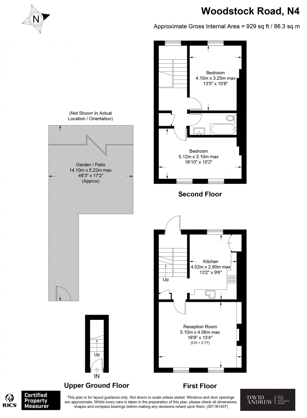 Floorplan for Woodstock Road, London, N4