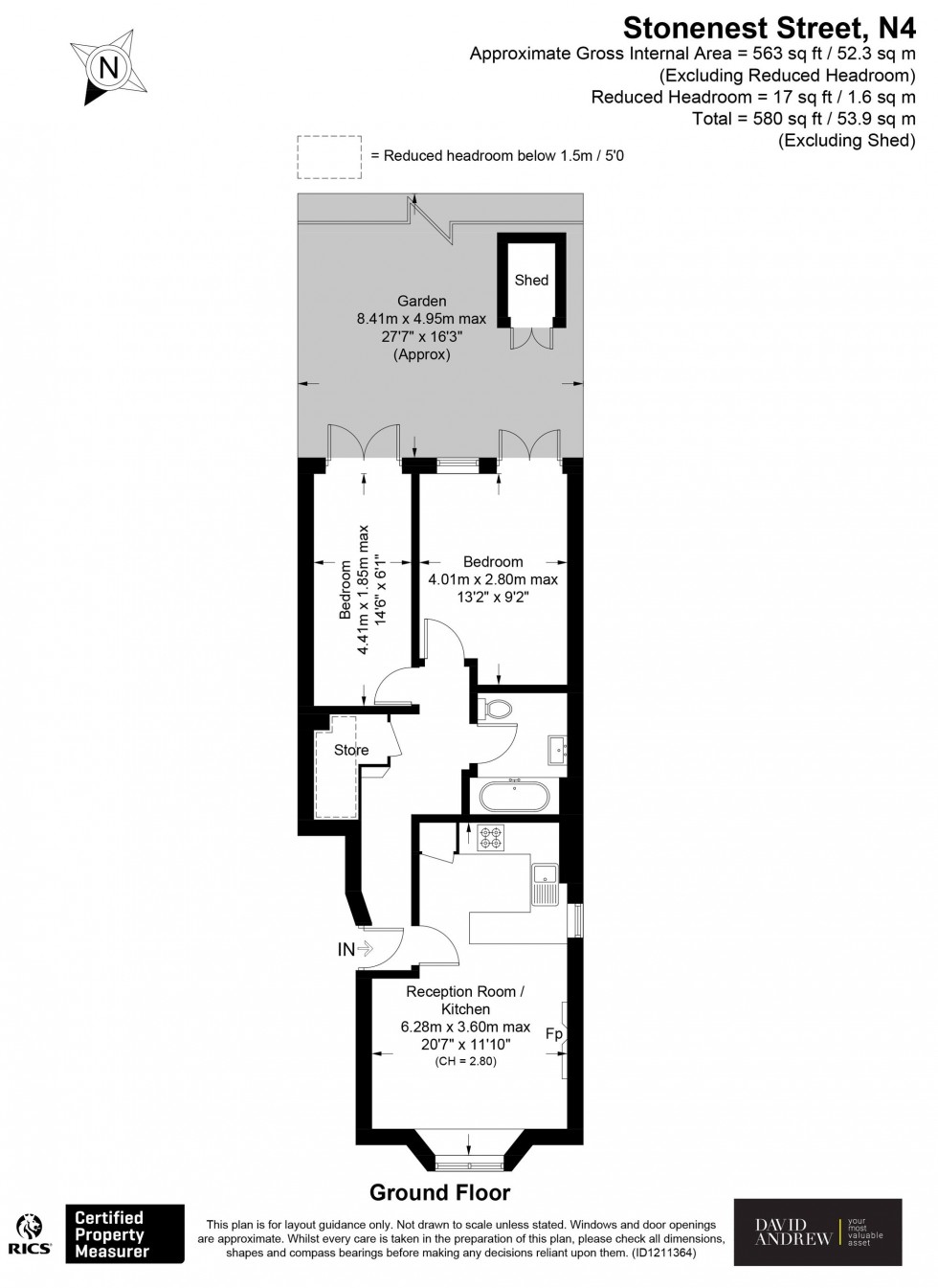 Floorplan for Stonenest Street, London, N4