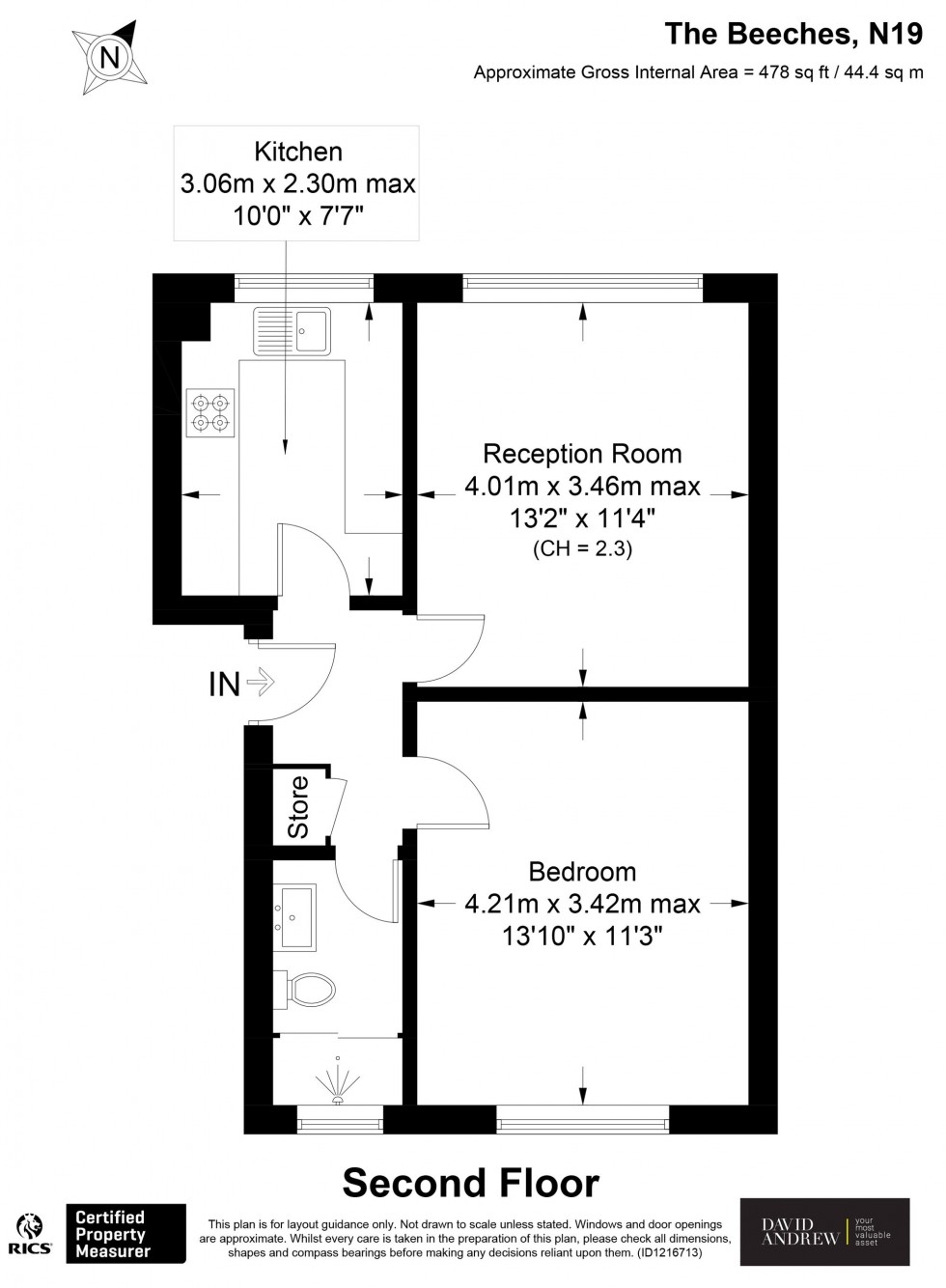 Floorplan for Trinder Road, London, N19