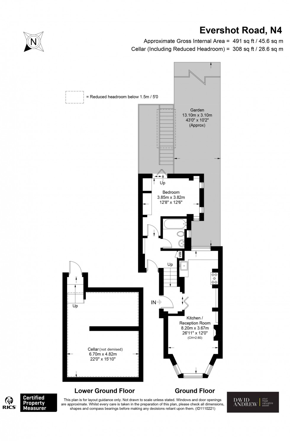 Floorplan for Evershot Road, London, N4