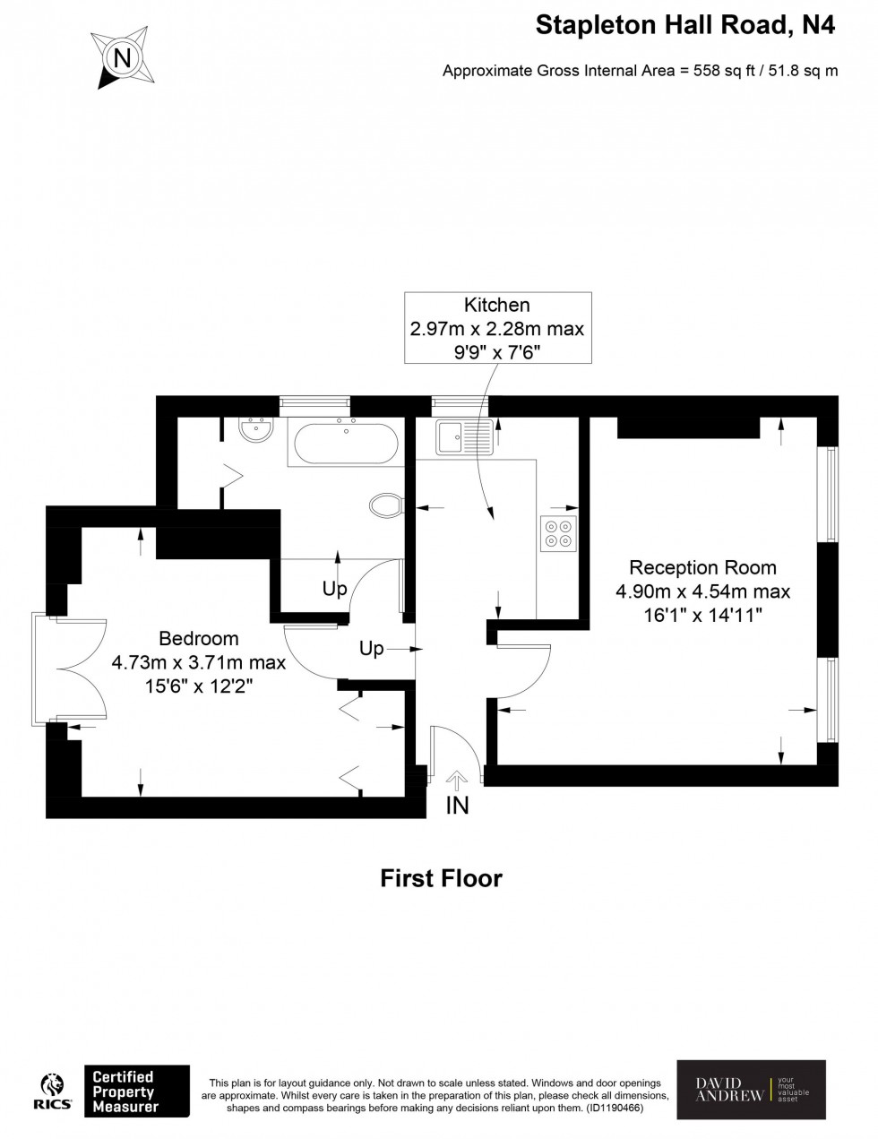 Floorplan for Stapleton Hall Road, London, N4