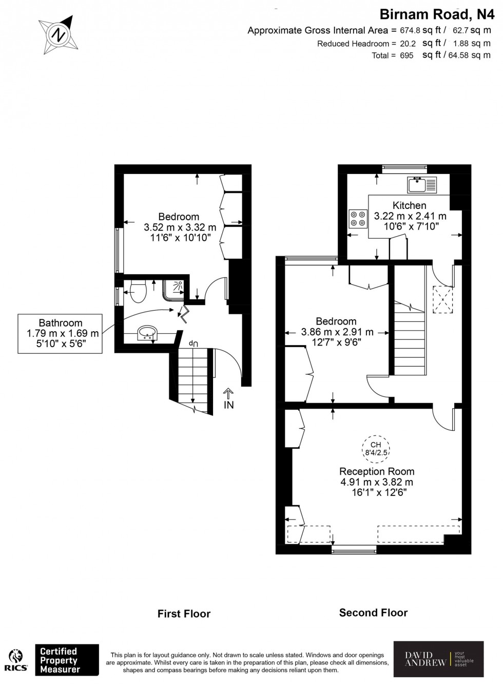 Floorplan for Birnam Road, London, N4