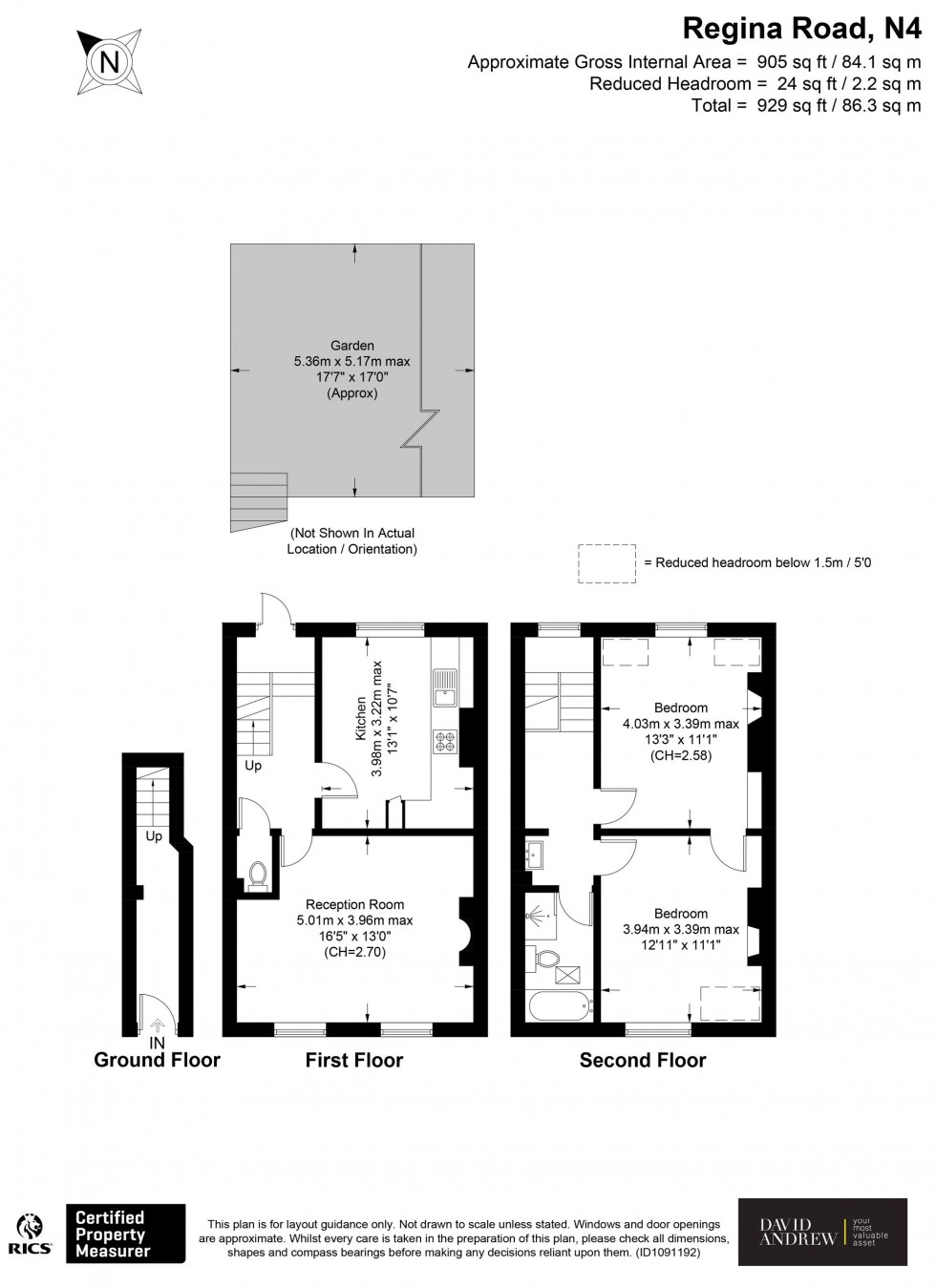 Floorplan for Regina Road, London, N4