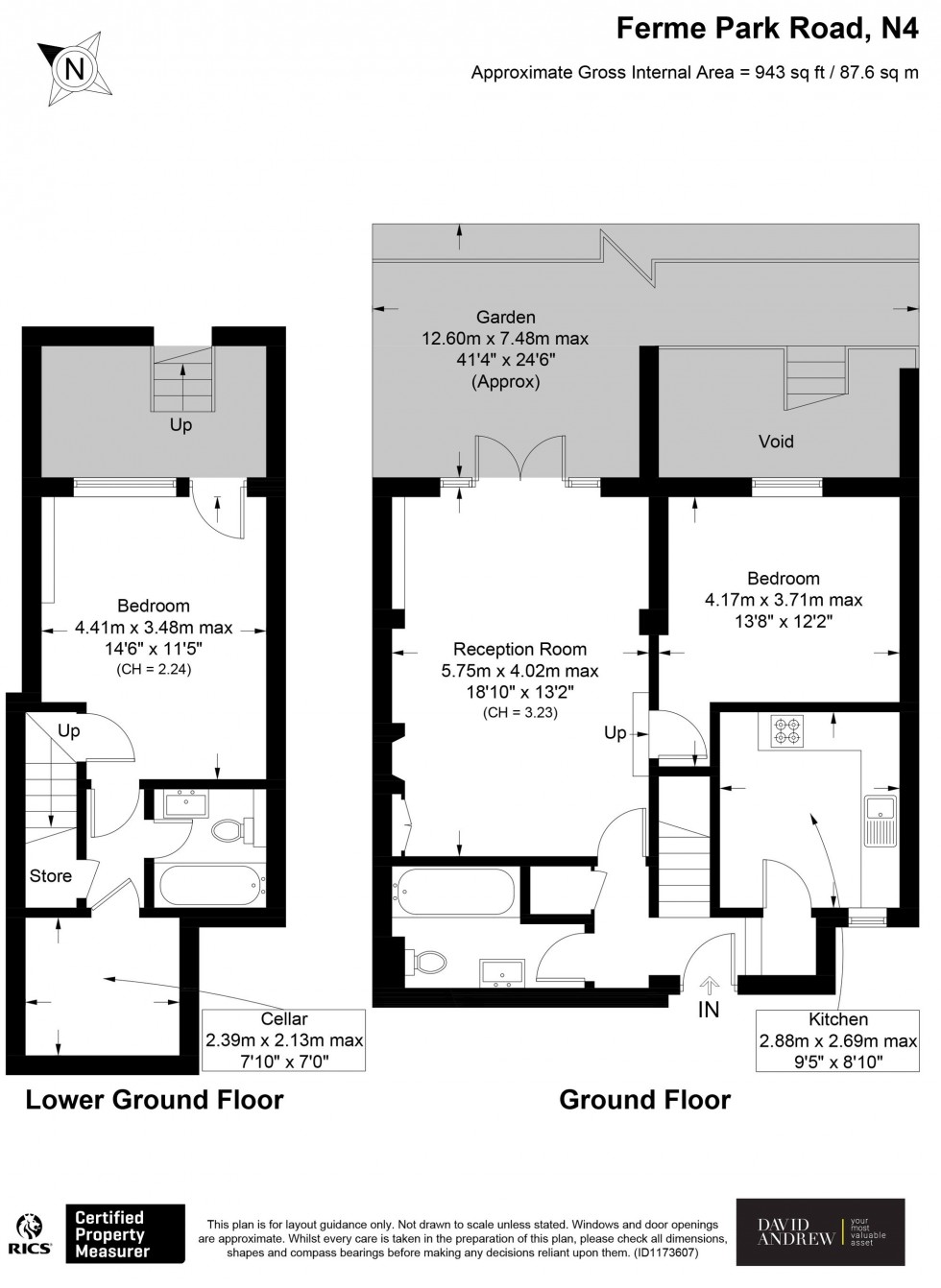 Floorplan for Ferme Park Road, London, N4
