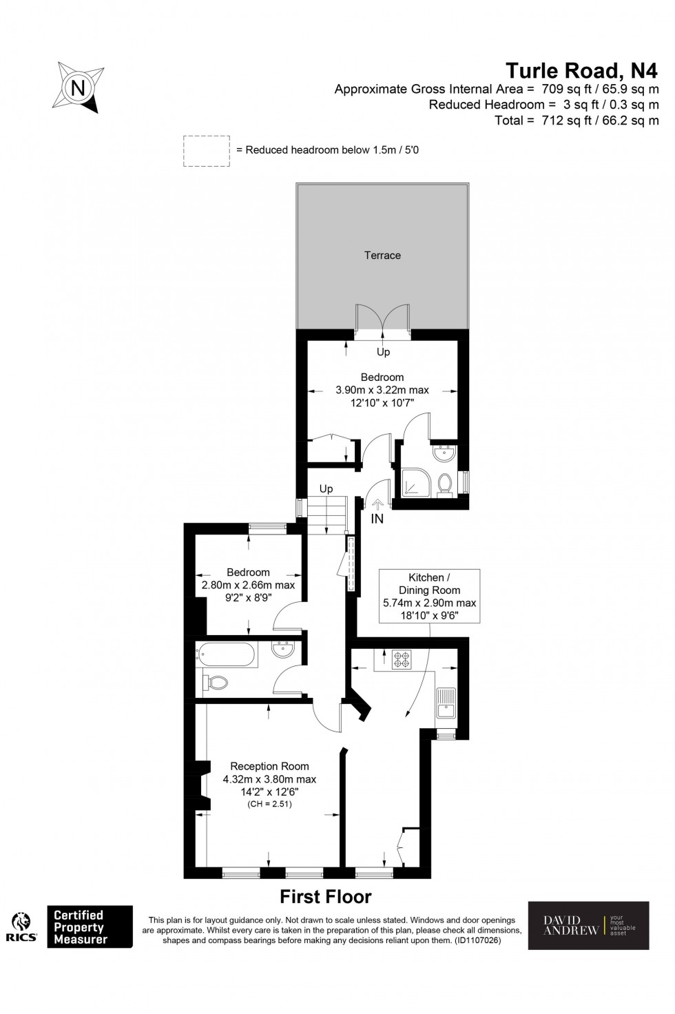 Floorplan for Turle Road, London, N4