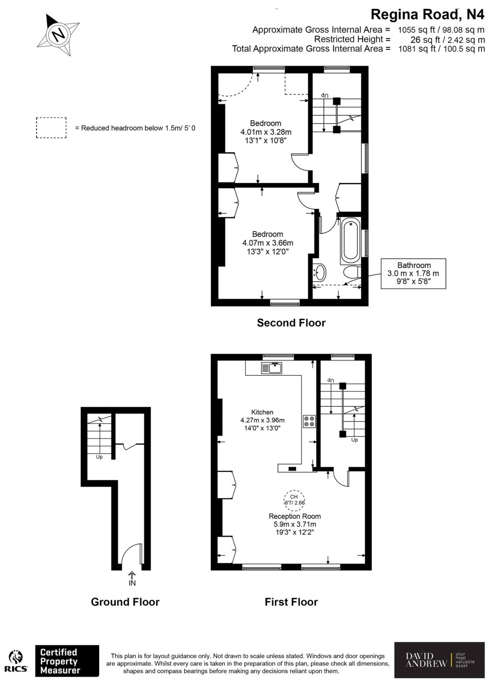 Floorplan for Regina Road, London, N4