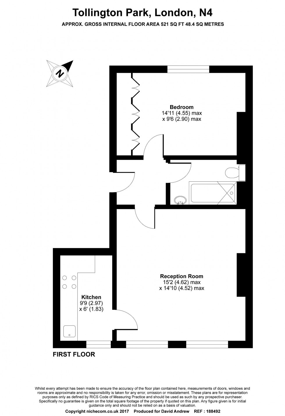 Floorplan for Tollington Park, London, N4