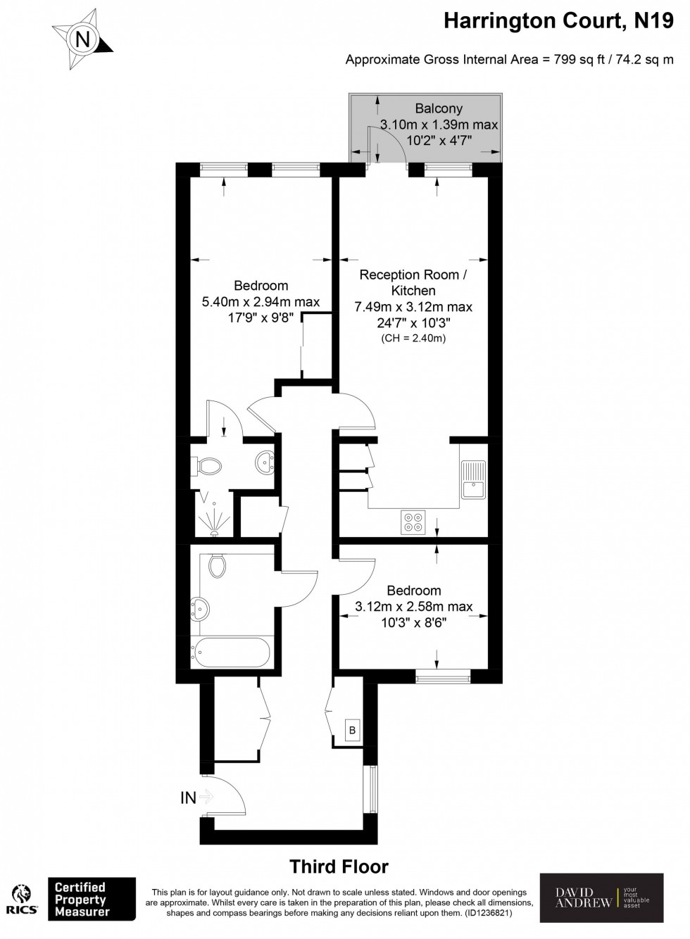 Floorplan for Hornsey Rise, London, N19