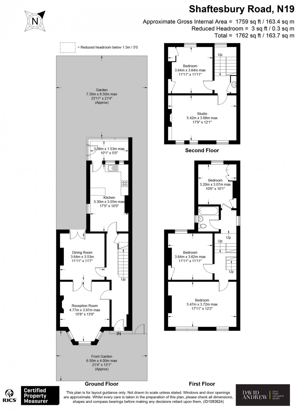 Floorplan for Shaftesbury Road, London, N19