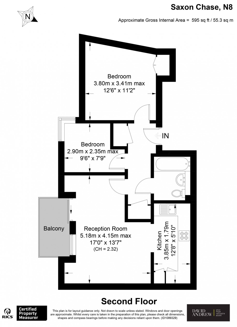 Floorplan for Dickenson Road, London, N8