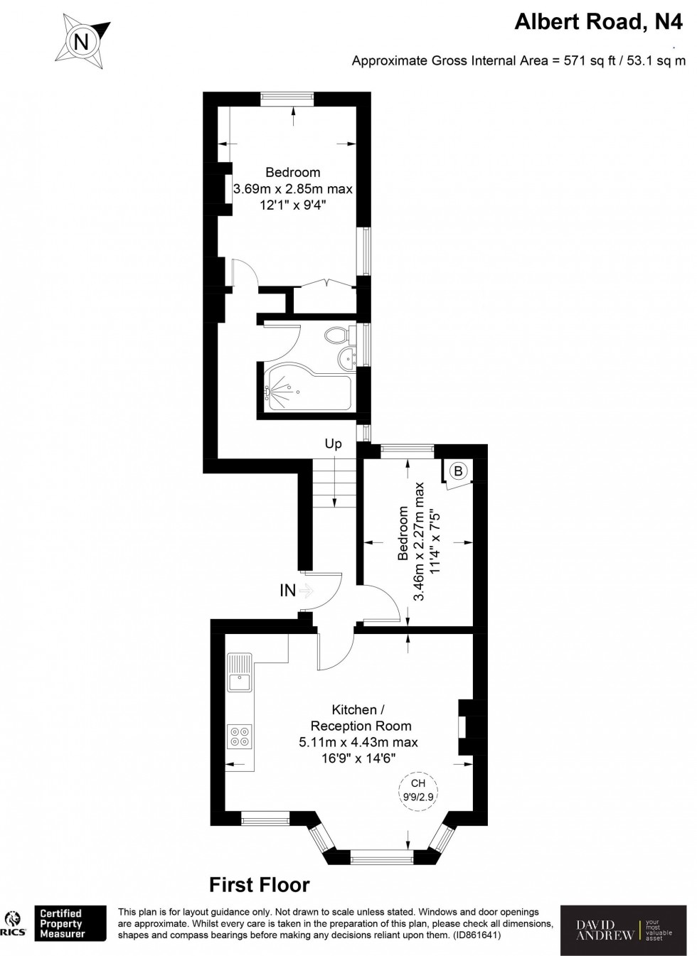 Floorplan for Albert Road, London, N4