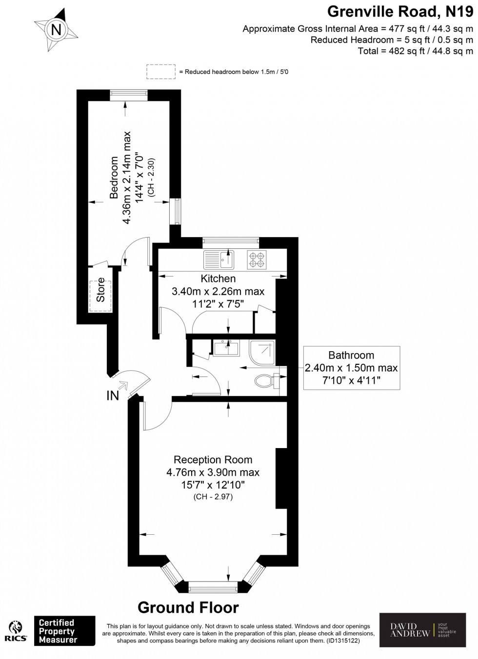 Floorplan for Grenville Road, London, N19