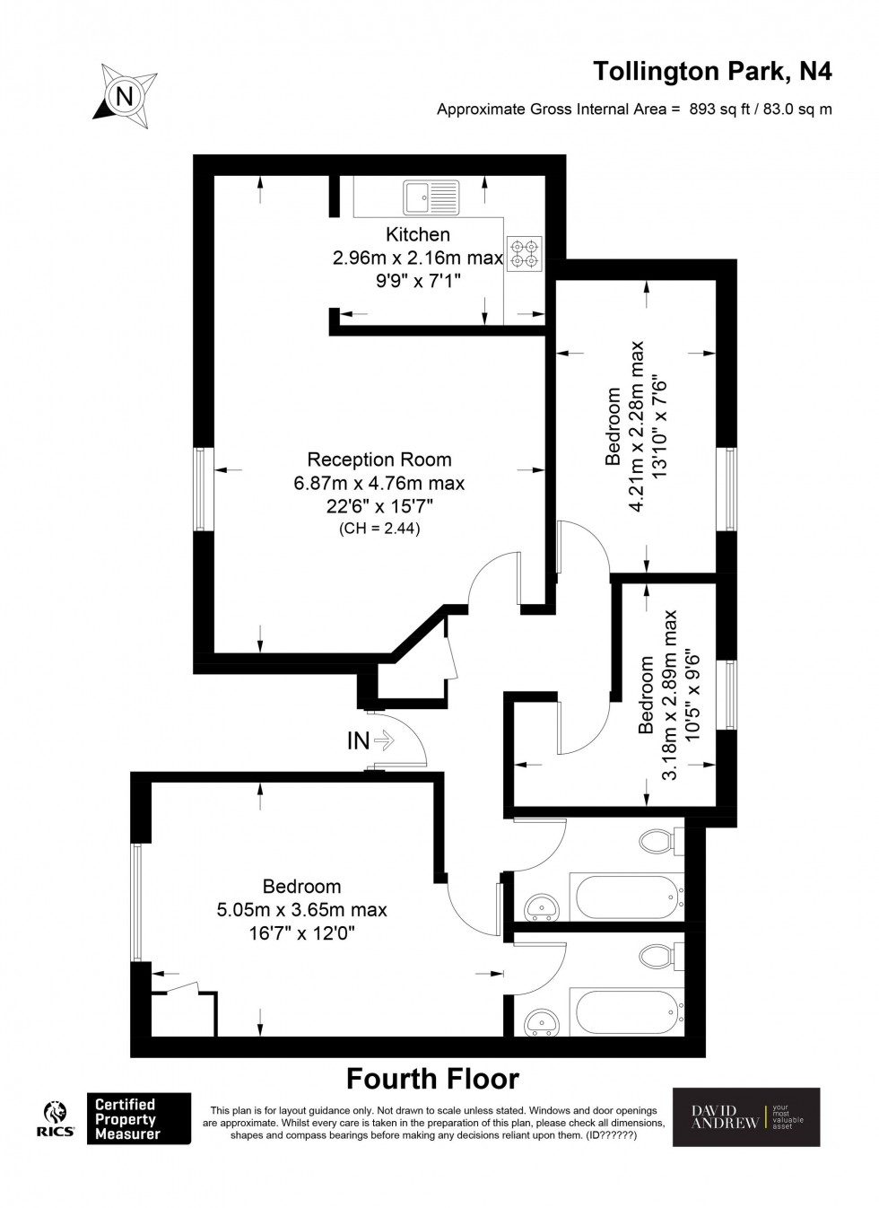 Floorplan for Tollington Park, London, N4