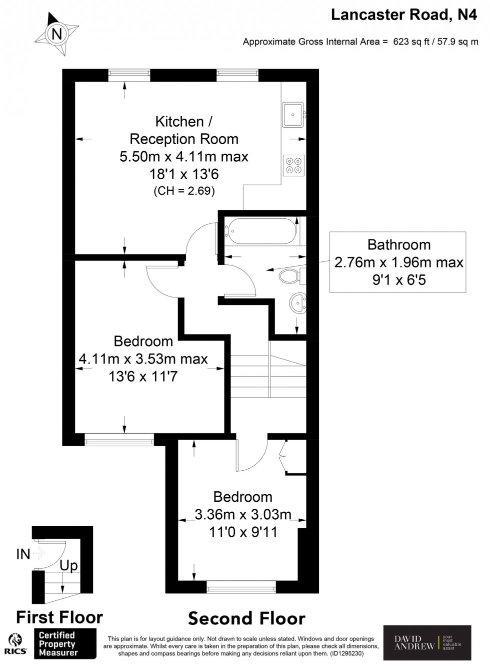 Floorplan for Lancaster Road, London, N4