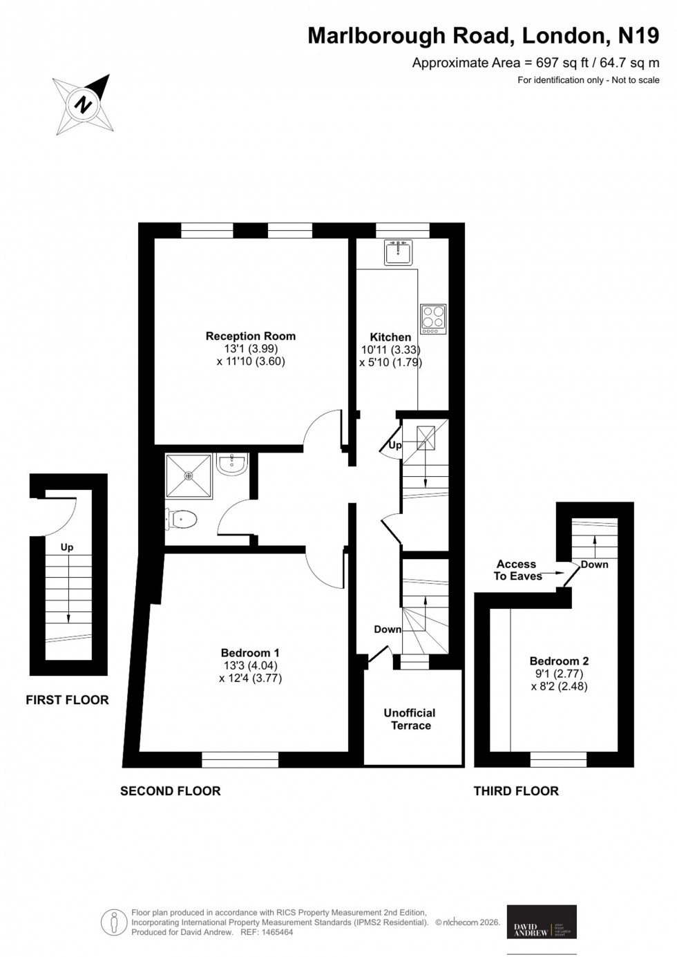 Floorplan for Marlborough Road, London, N19