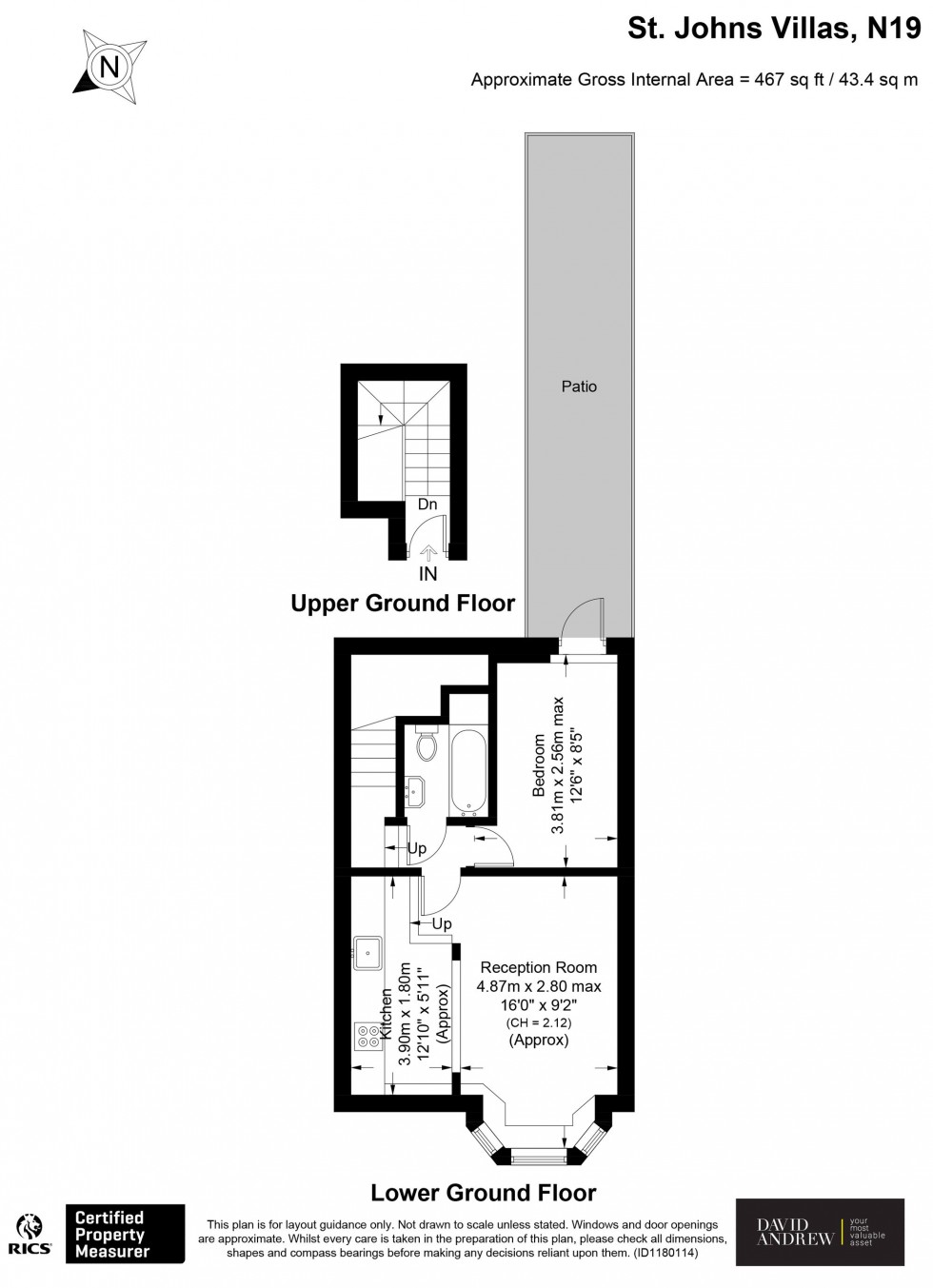 Floorplan for St. John's Villas, London, N19