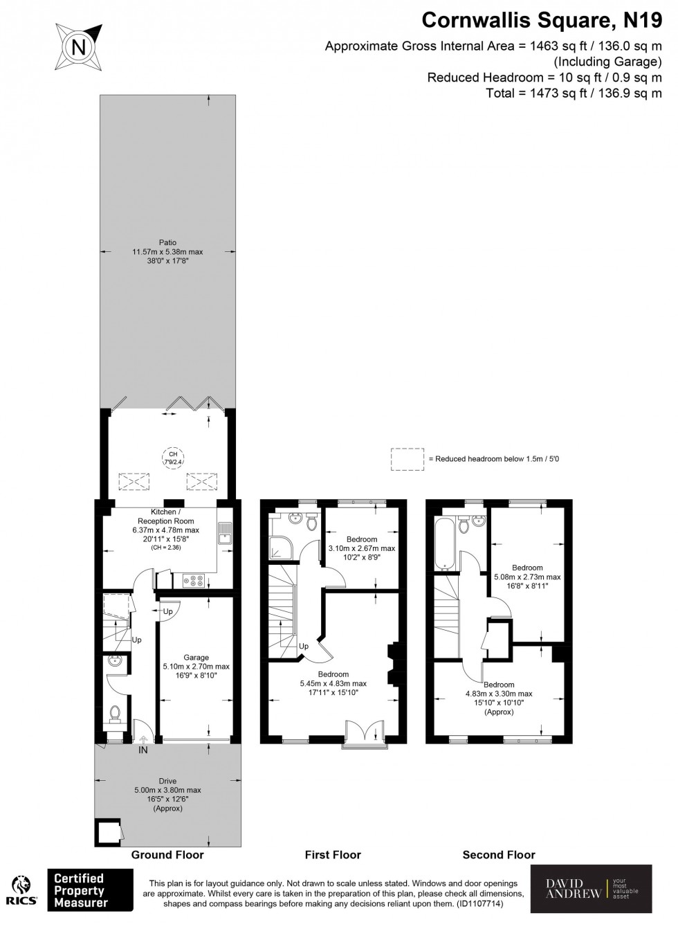 Floorplan for Cornwallis Square, London, N19
