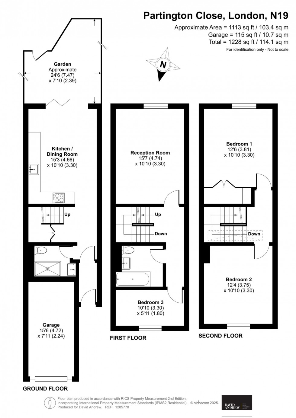 Floorplan for Partington Close, London, N19