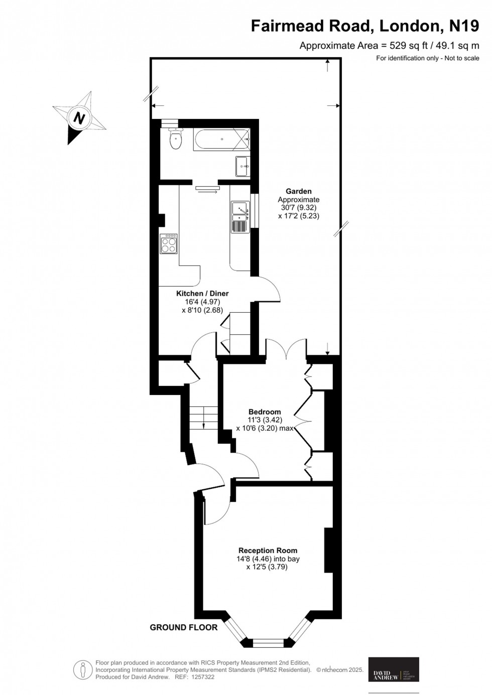 Floorplan for Fairmead Road, London, N19