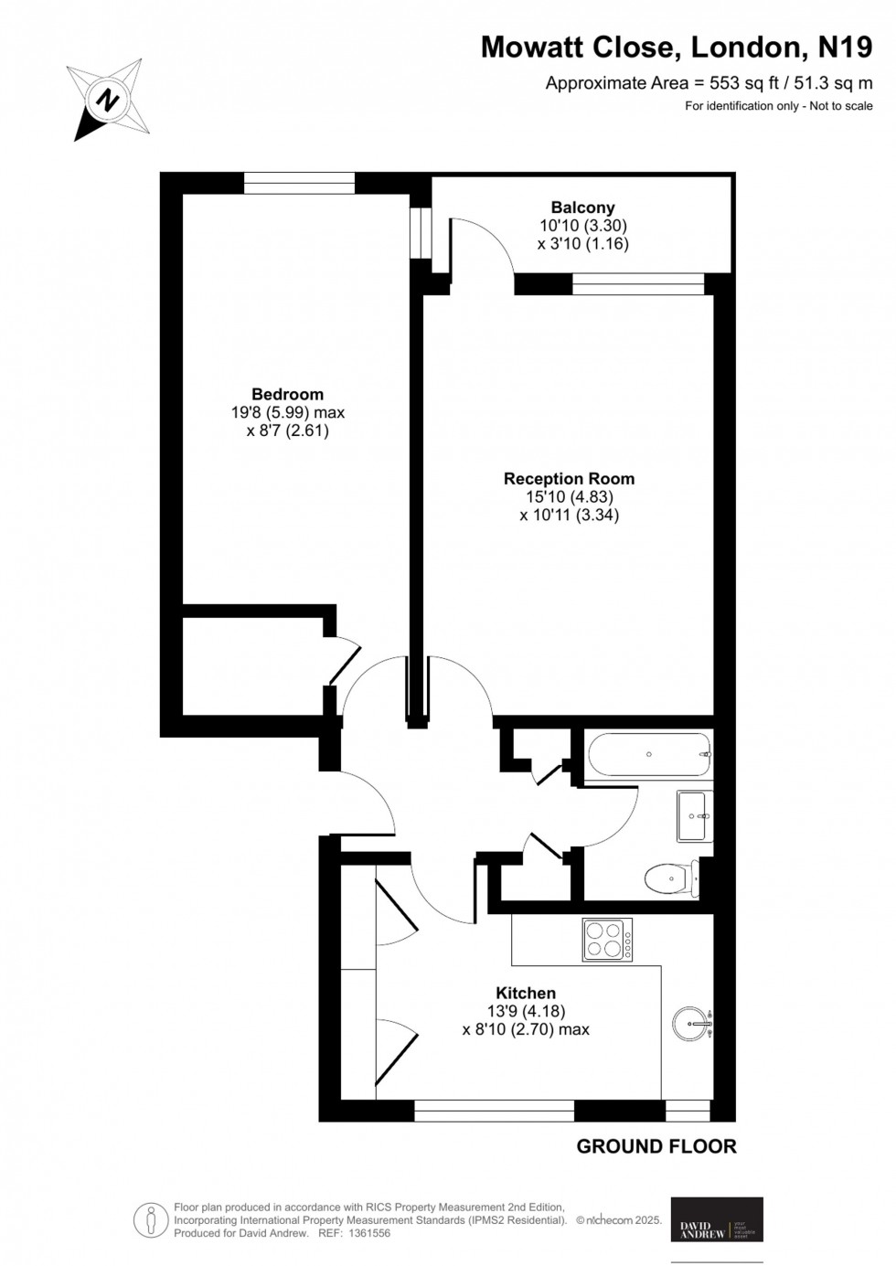 Floorplan for Mowatt Close, London, N19