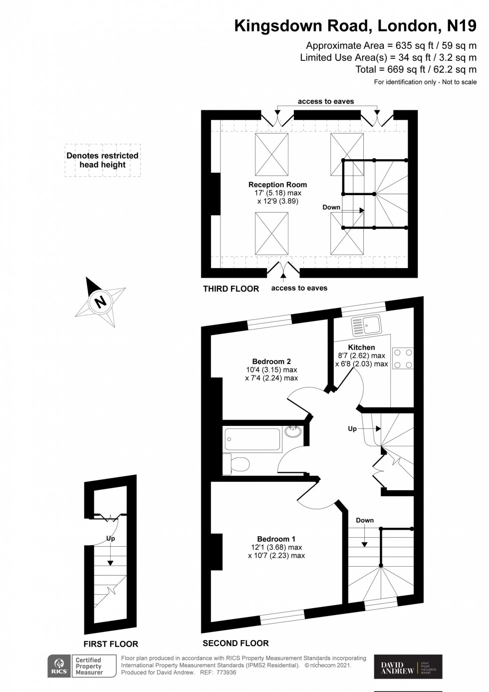 Floorplan for Kingsdown Road, London, N19