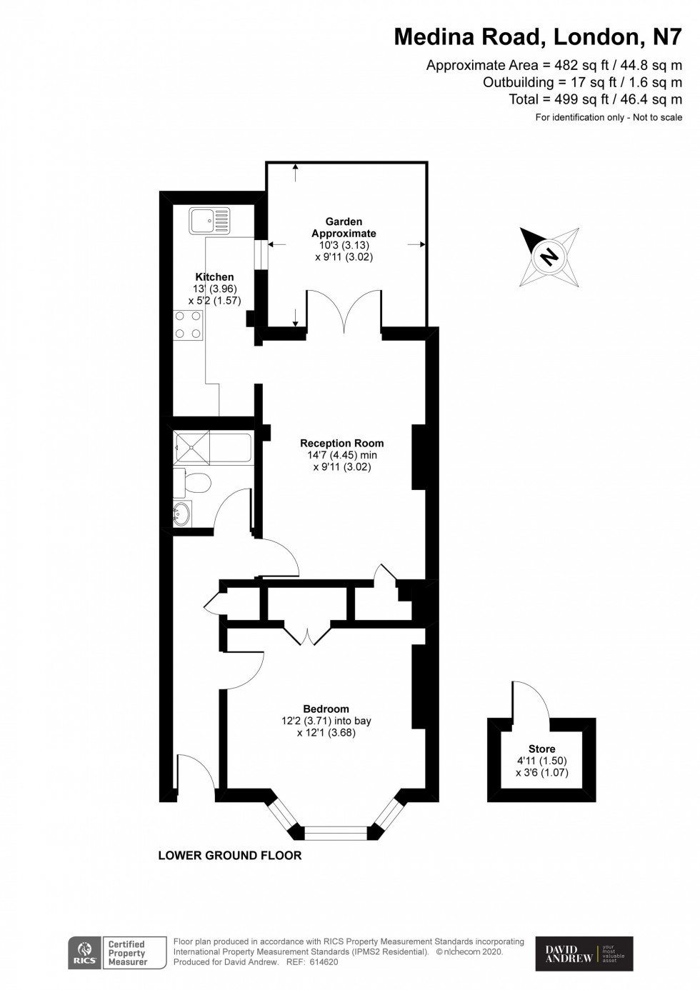 Floorplan for Medina Road, London, N7