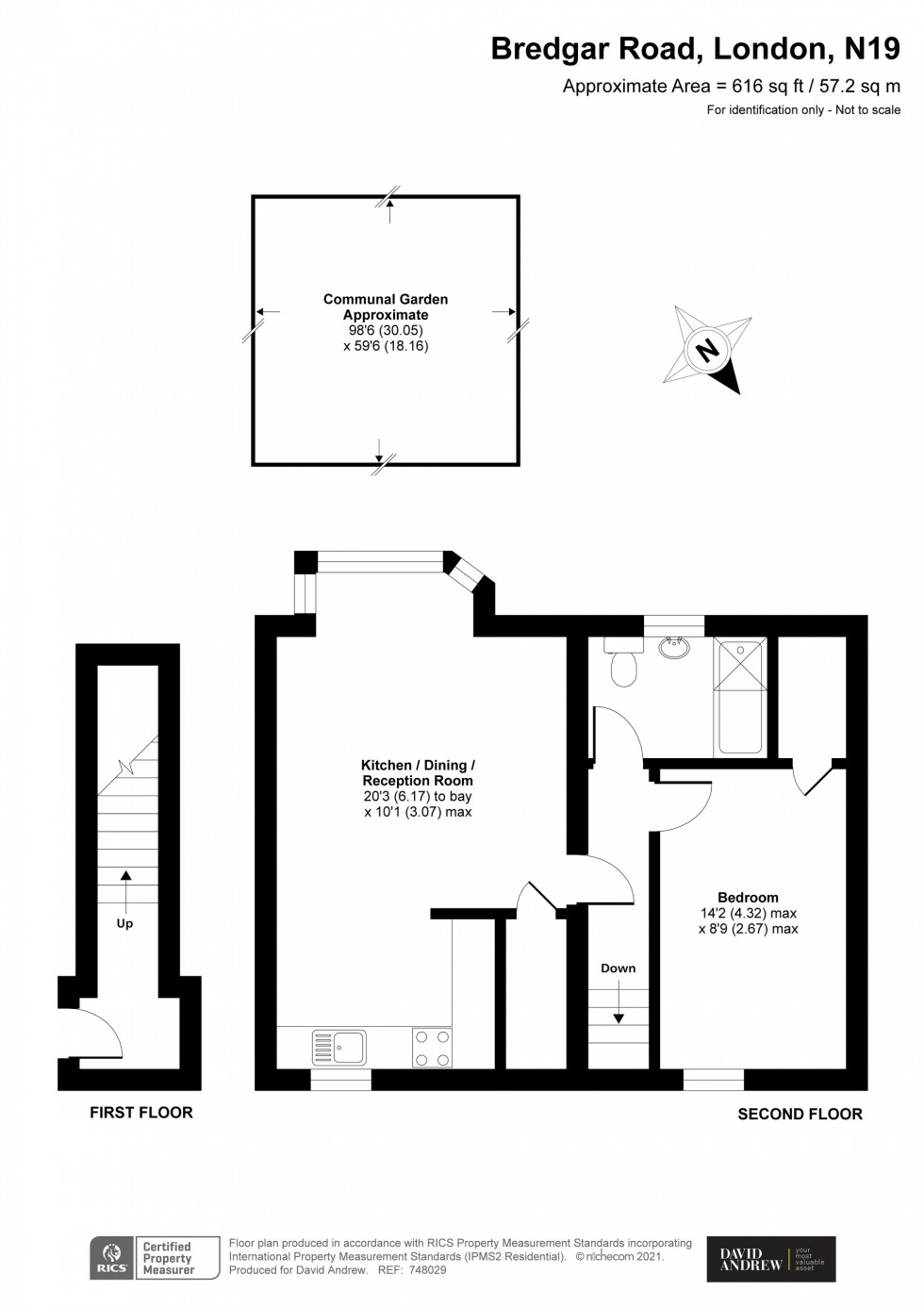 Floorplan for Bredgar Road, London, N19