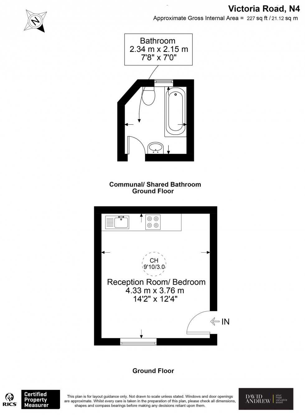 Floorplan for Victoria Road, London, N4