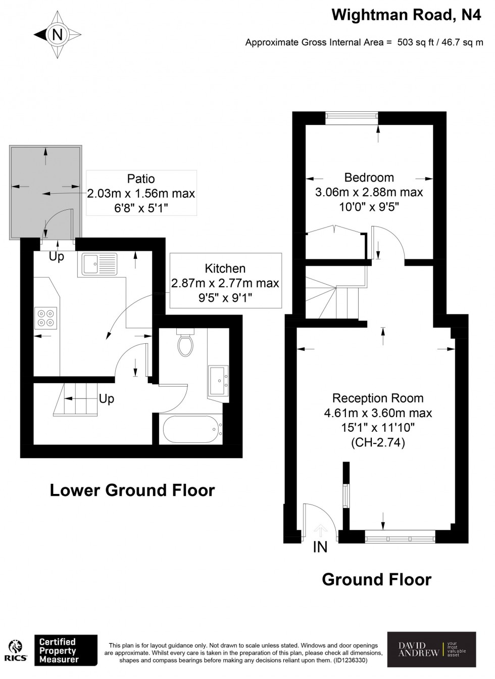 Floorplan for Wightman Road, London, N4