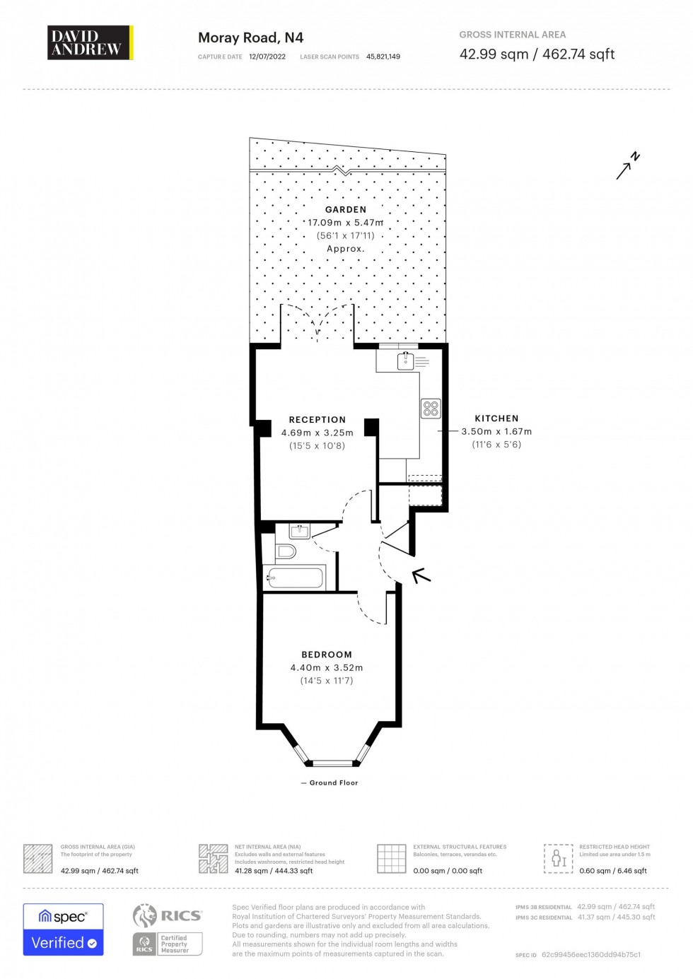 Floorplan for Moray Road, London, N4