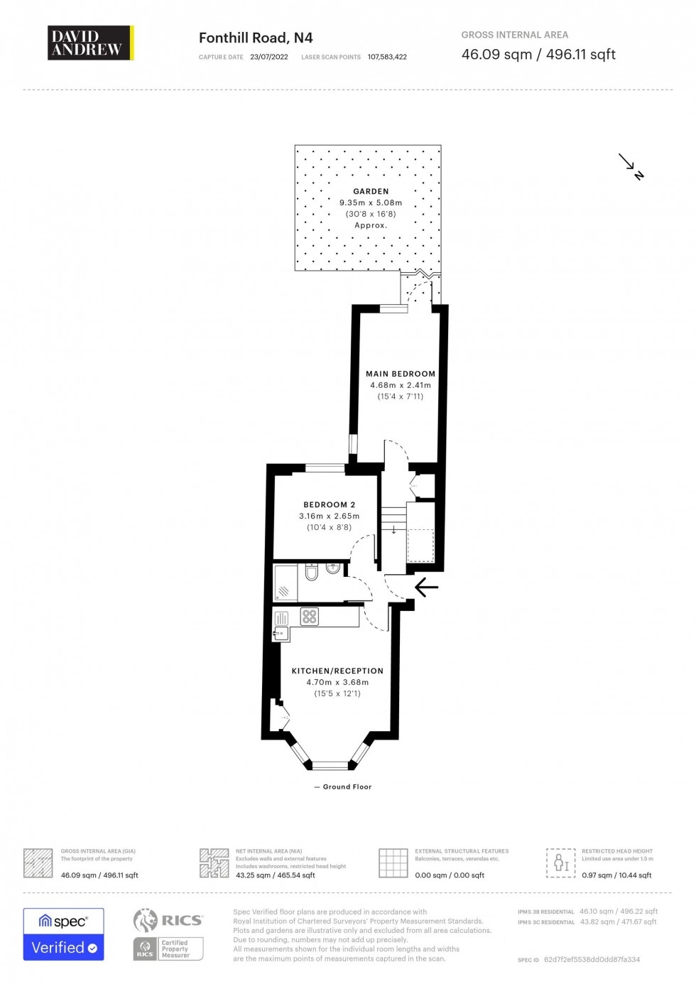 Floorplan for Fonthill Road, London, N4