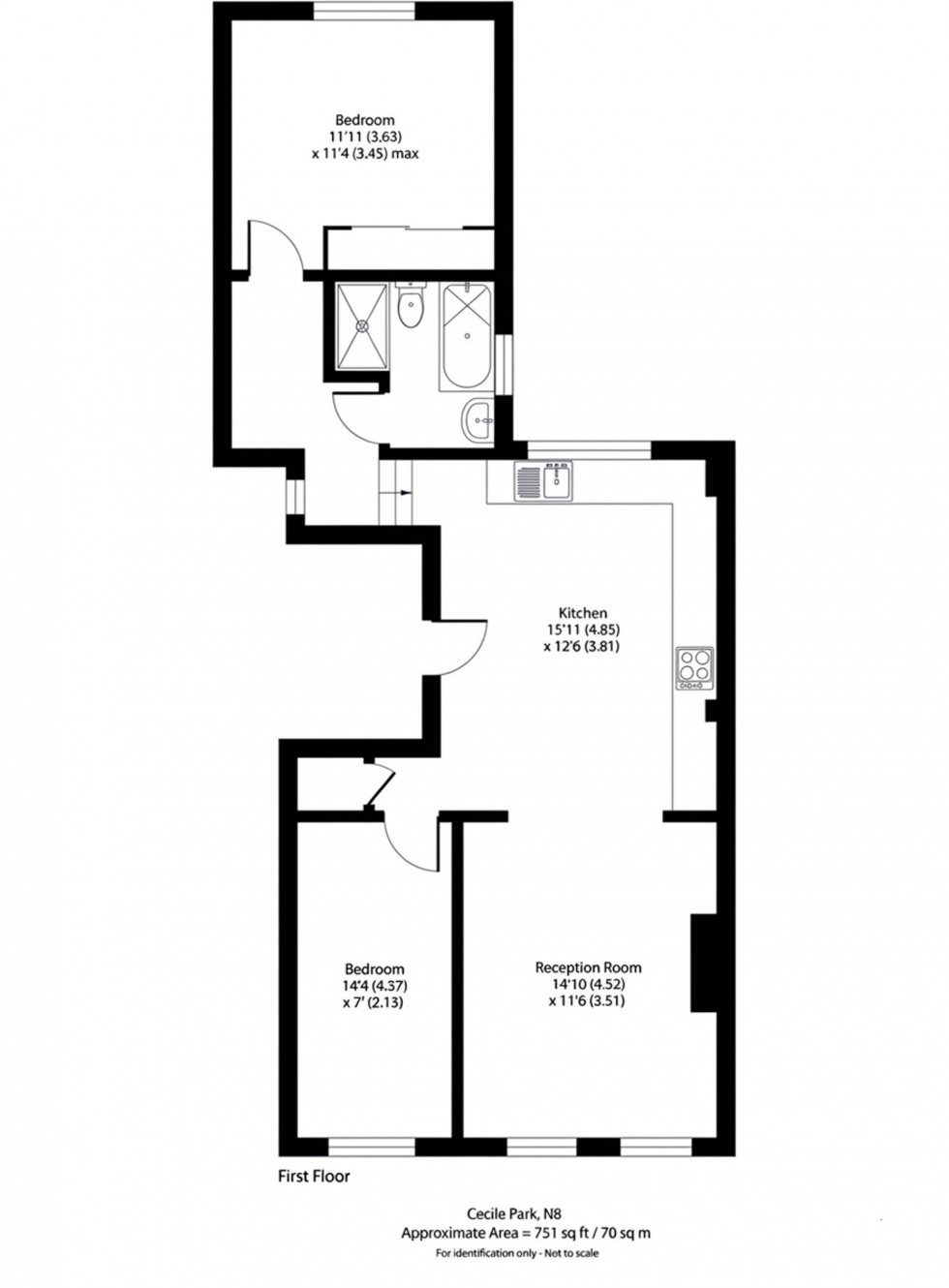 Floorplan for Cecile Park, London, N8