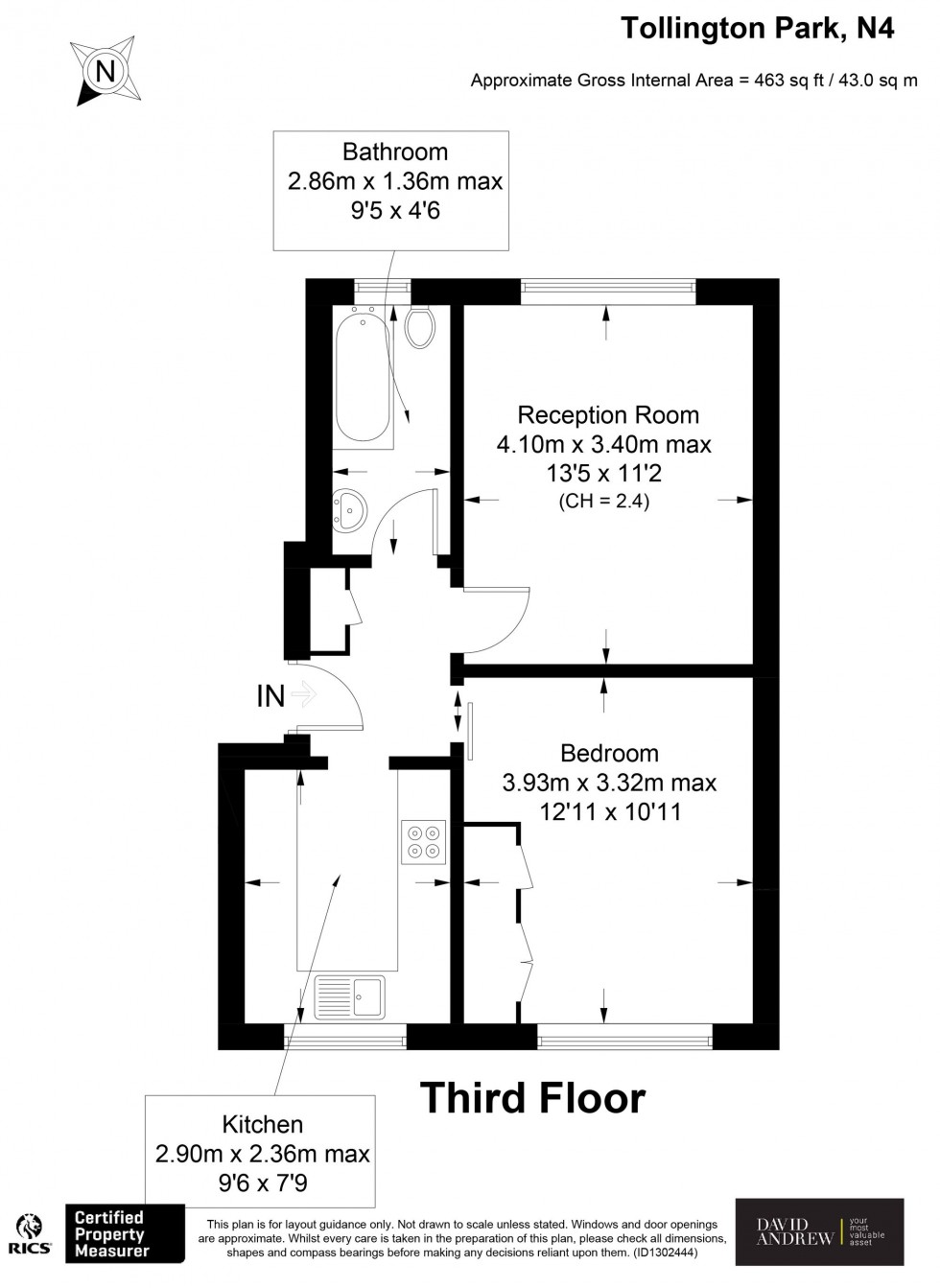 Floorplan for Tollington Park, Gibbs Court, N4