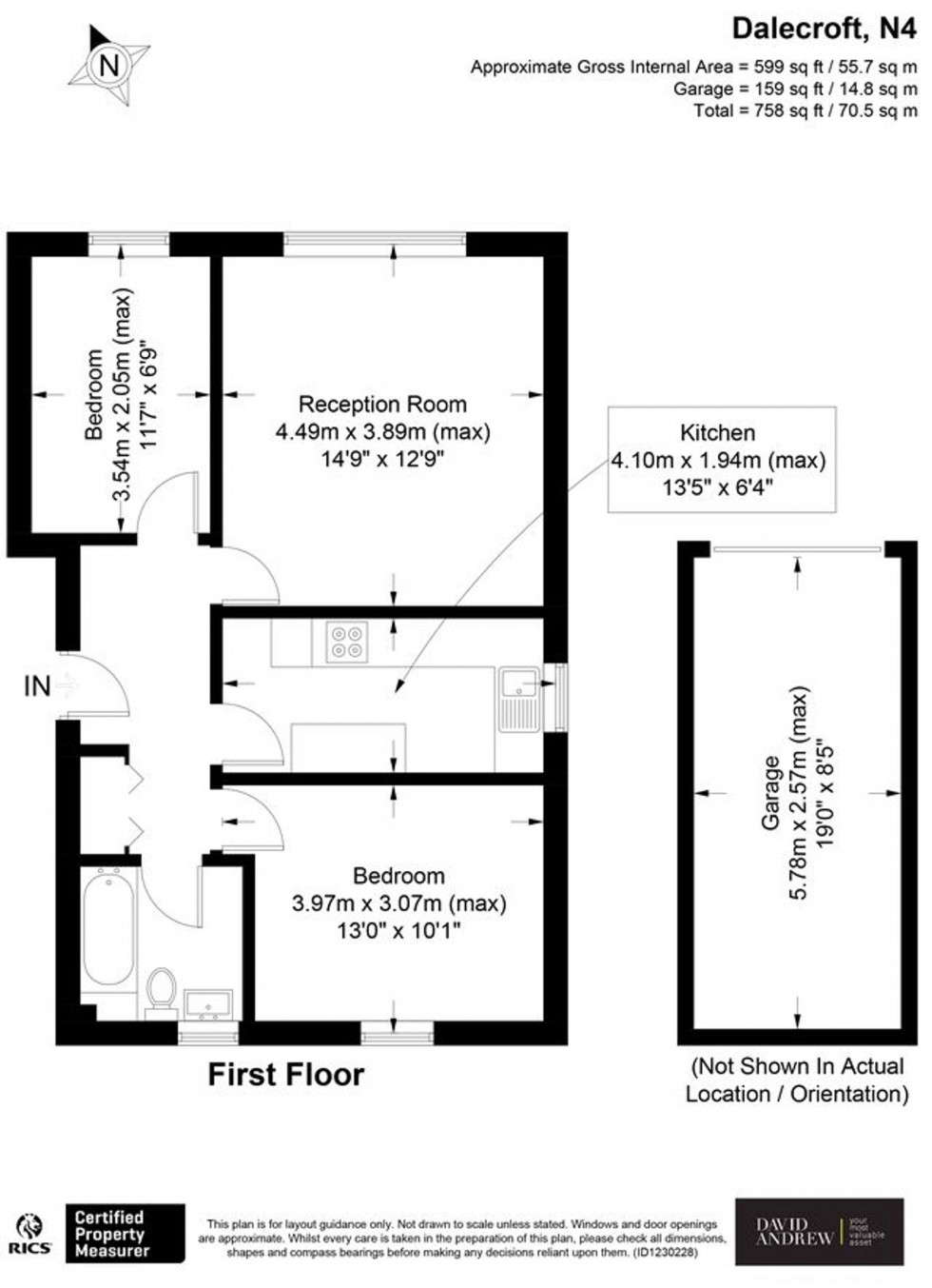 Floorplan for Queens Drive, Dalecroft Queens Drive, N4
