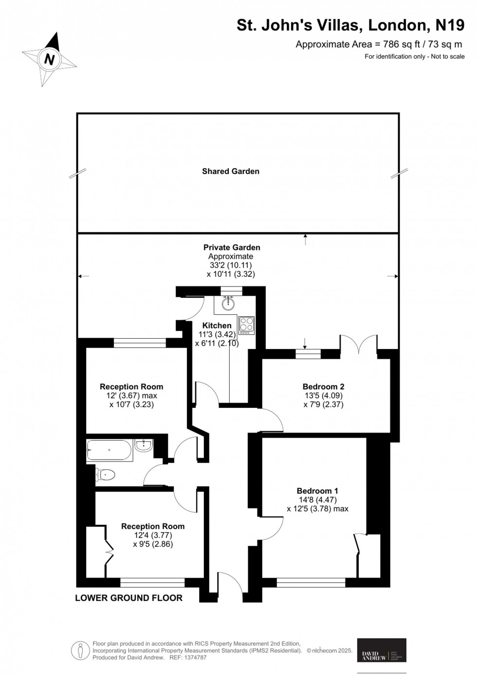 Floorplan for St John's Villas, London, N19