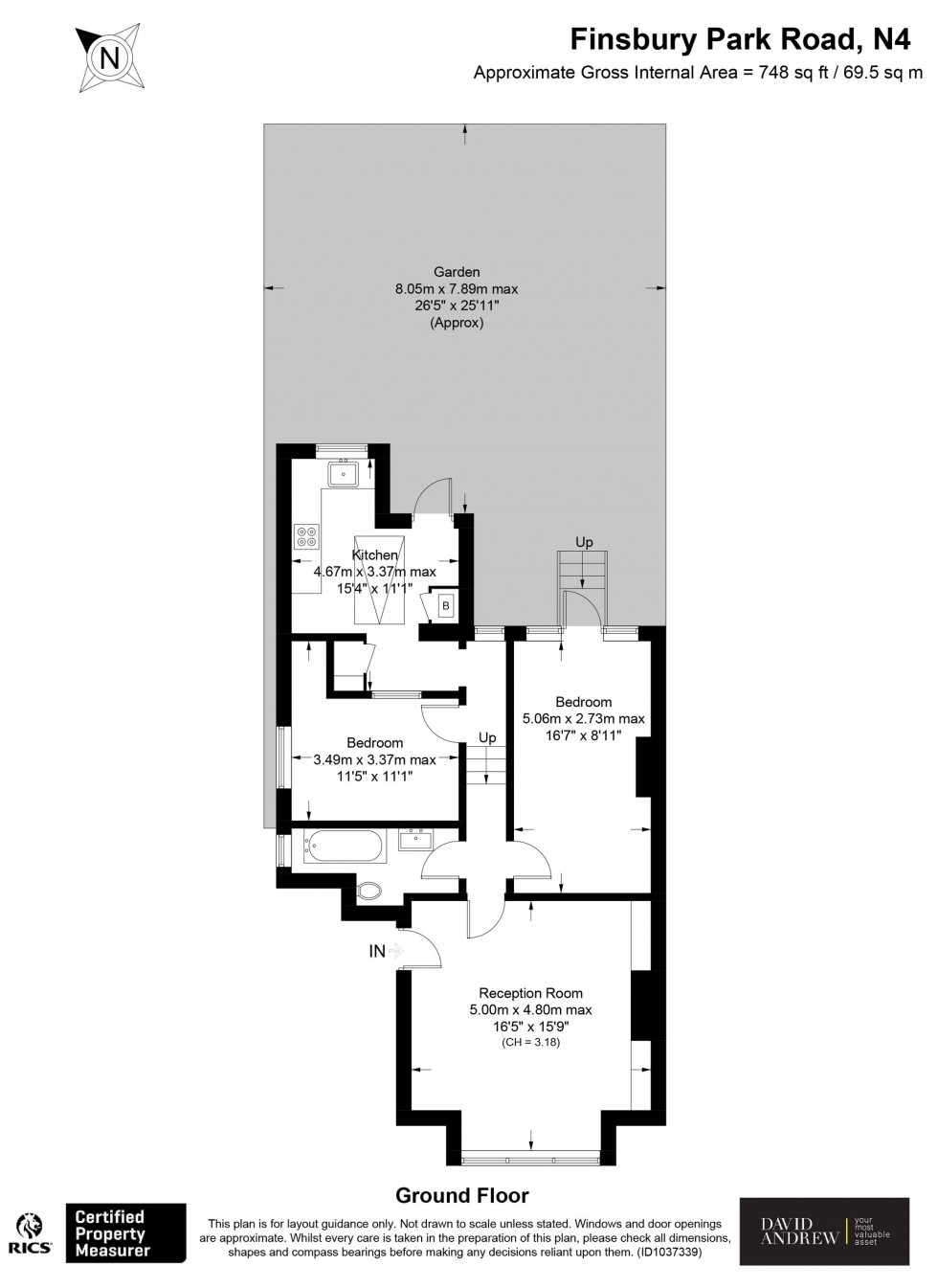 Floorplan for Finsbury Park Road, London, N4