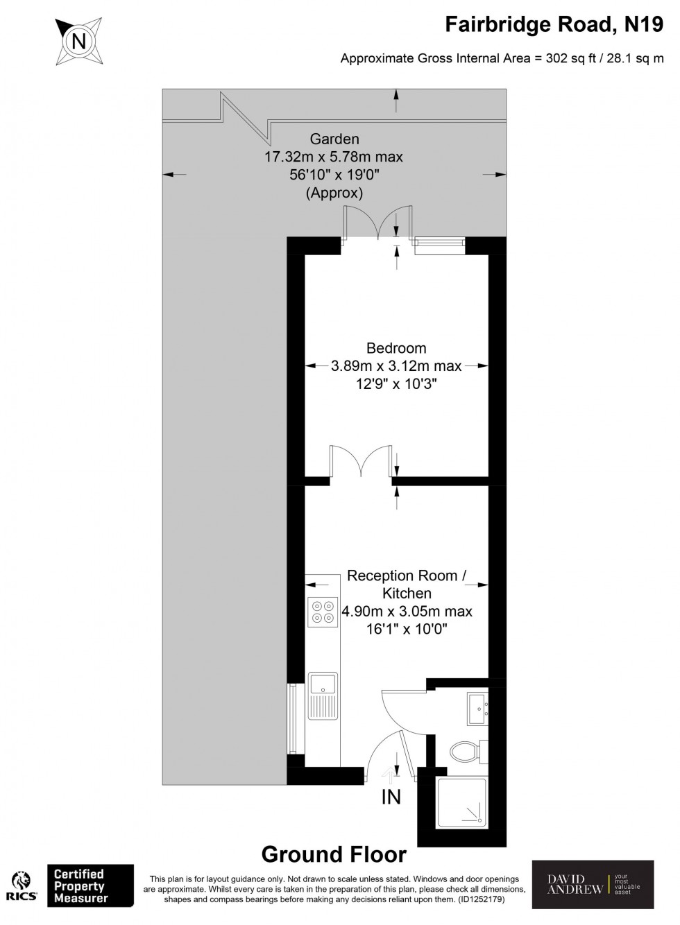 Floorplan for Fairbridge Road, London, N19